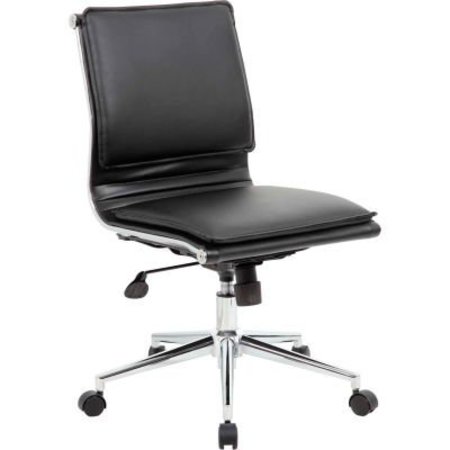 BOSS OFFICE PRODUCTS Boss Elegant LeatherPlus Design Task Chair - Black B456C-BK